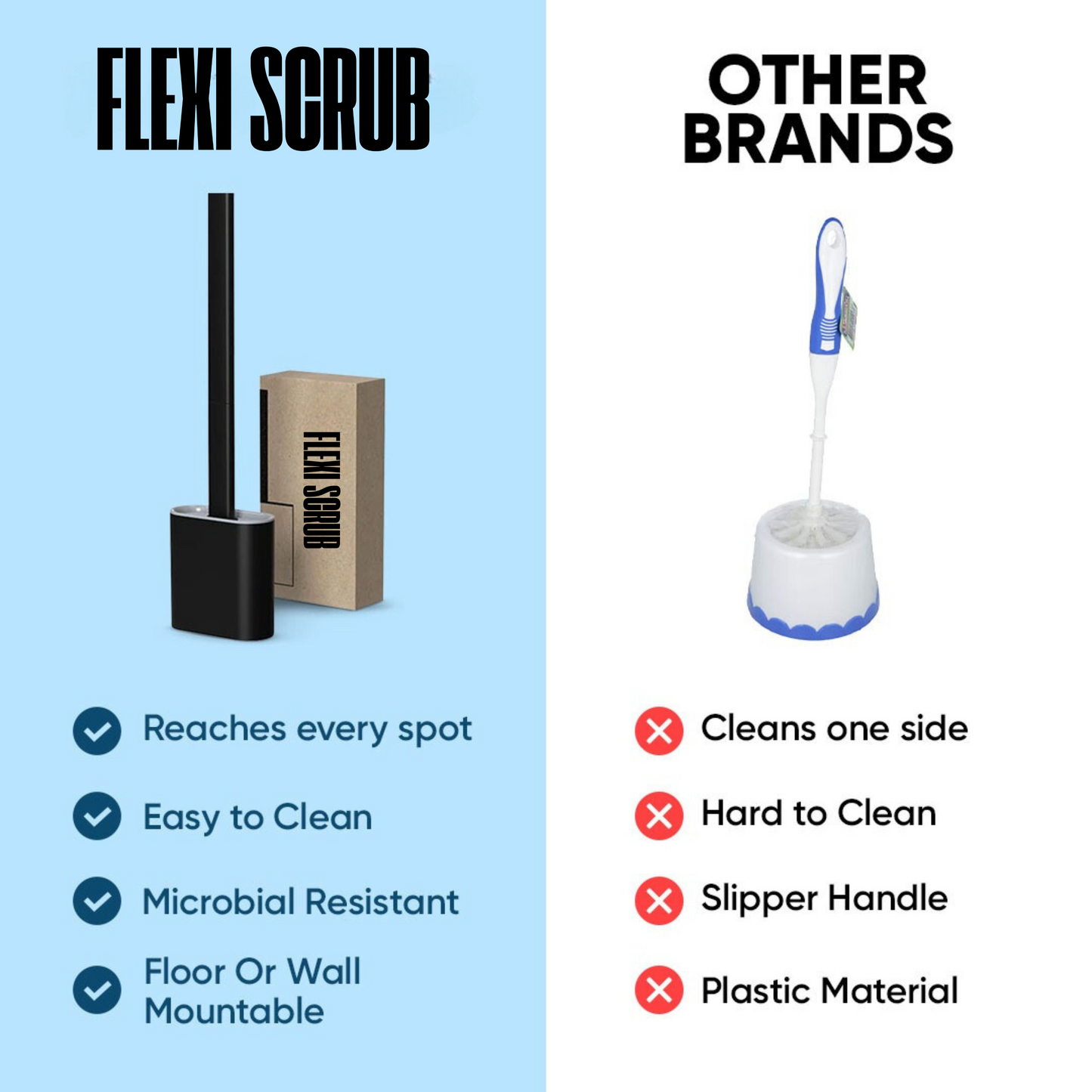 FLEXI SCRUB Silicone Toilet Brush